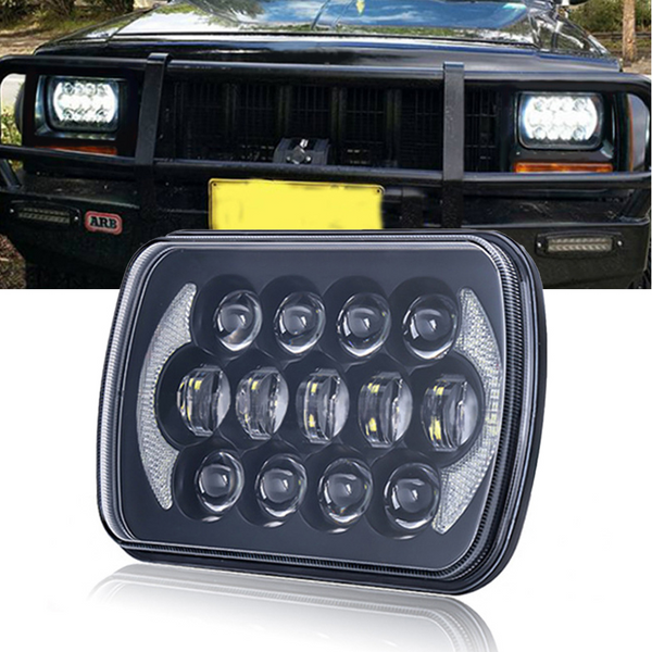 Osram 105W 5x7'' 7x6'' LED Headlight Hi-Lo Beam Halo DRL For Jeep Cherokee XJ YJ