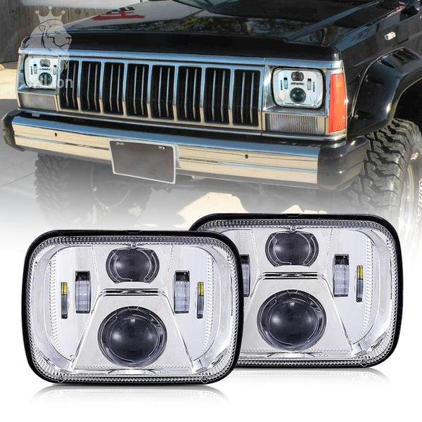 110W Osram 5x7'' 7x6'' LED Headlight Hi-Lo Sealed Beam or Jeep Cherokee XJ YJ