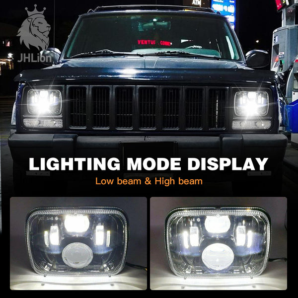 110W Osram 5x7'' 7x6'' LED Headlight Hi-Lo Sealed Beam or Jeep Cherokee XJ YJ