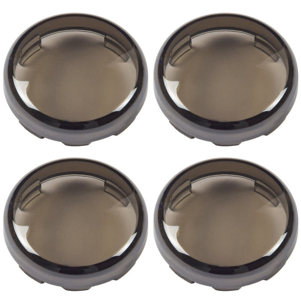 4x Smoked Turn Signal Light Lens Covers Fit for Harley Davidson Electra Glide