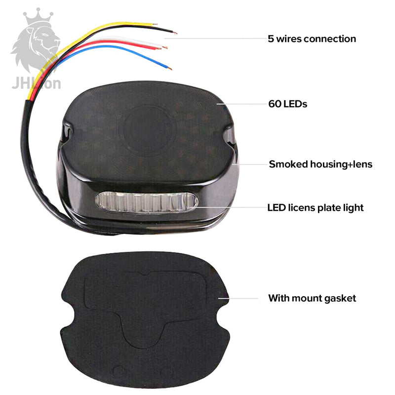 LED Taillight Tail Light for Harley Softail Electra Dyna Brake Turn Signal Light