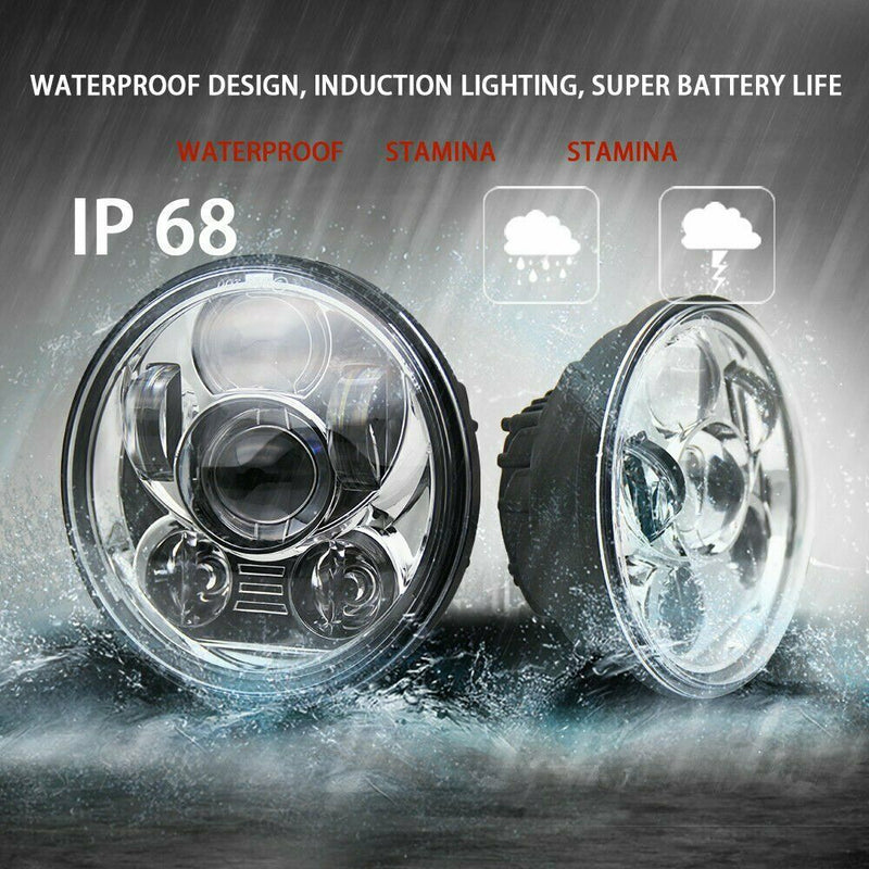 Phare LED Moto 5,75 Pouces - Feux De Route Et Croisement Puissants - Certifié DOT Et E-mark - Compatible Harley, Indian, Triumph - 8