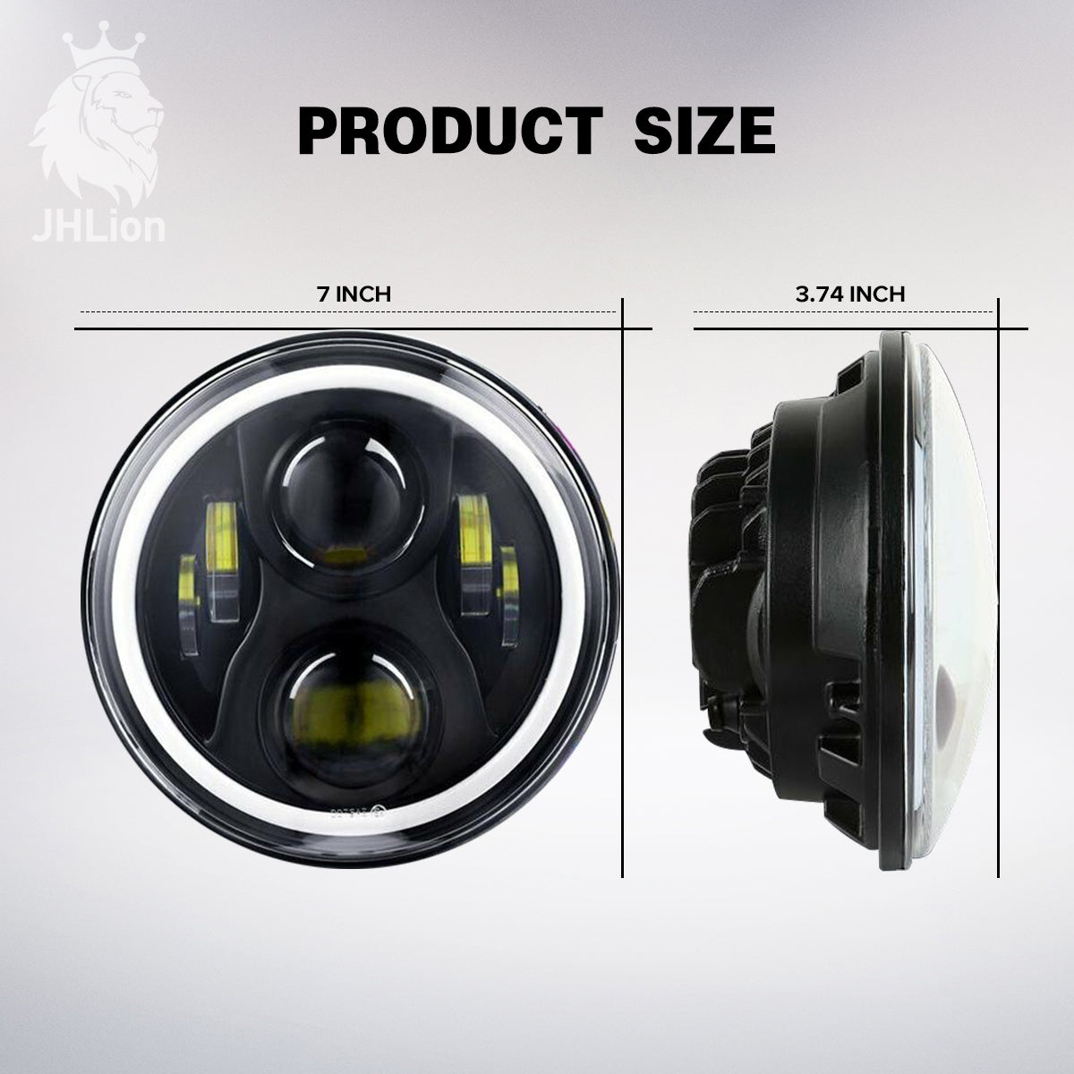 RGB Angel Eye Headlights 7 RGB Halo LED Headlights For Jeep RGB Angel Eye Headlights 7 RGB Halo LED Headlights For Jeep