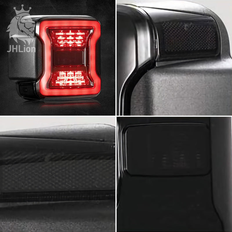 Smoked LED Tail Lights for 2018-2020 Jeep Wrangler JL/JLU LED Brake Reverse Turn Signal Light, Pair Tail Lights for 2018-2020 Jeep Wrangler JL Reverse Light Turn Signal Lamp Running Lights.