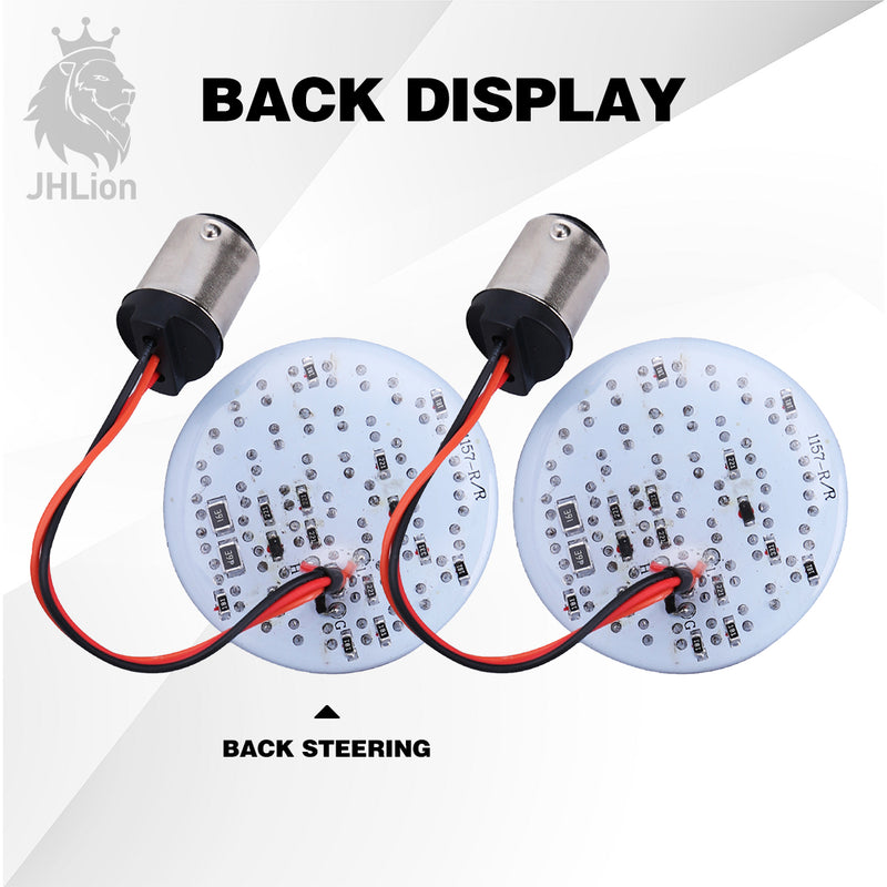 1Pair 2" Bullet Style Rear LED Turn Signal 1157 brake Light Blub For Harley Dyna