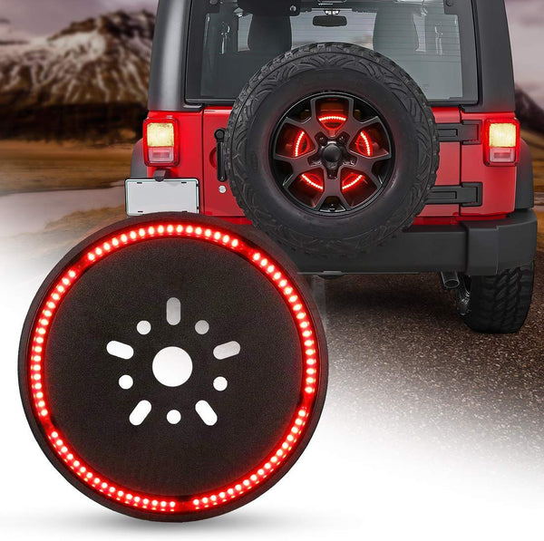 Spare Tire Third Brake Light LED Wheel Ring Light for Jeep Wrangler 1997-2018