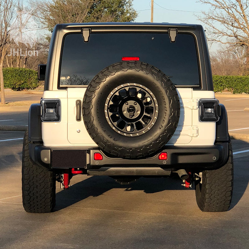 Smoked LED Tail Lights for 2018-2020 Jeep Wrangler JL/JLU LED Brake Reverse Turn Signal Light, Pair Tail Lights for 2018-2020 Jeep Wrangler JL Reverse Light Turn Signal Lamp Running Lights.